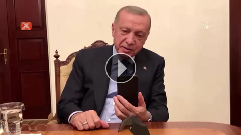 Cumhurbaşkanı Erdoğan'dan şampiyonlara görüntülü arama